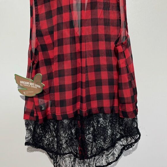 I’m Dream Out Loud by Selena Gomez Women's Plaid Sleeveless Lace Hem Top Small N - Picture 10 of 10